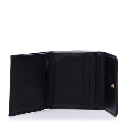 Chanel Goatskin Compact Double Sided Wallet Black 5 of 10