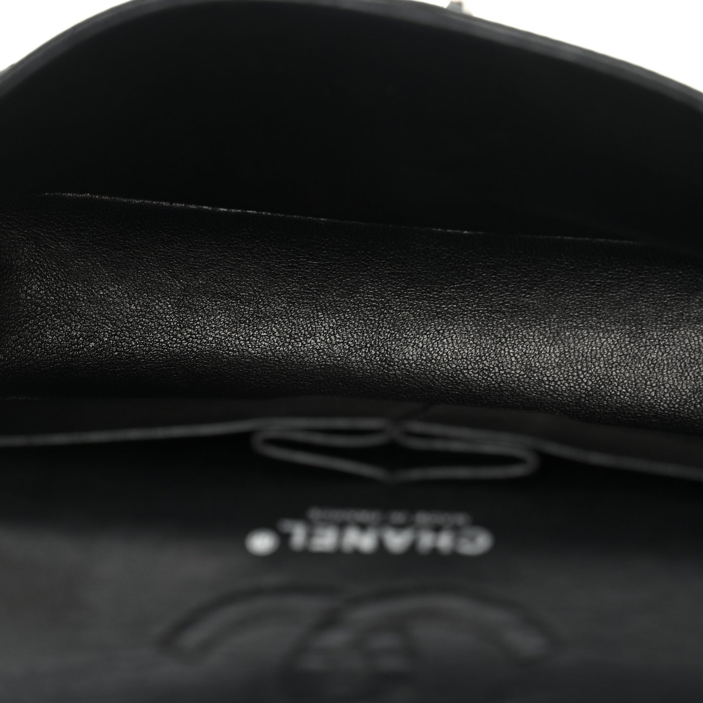 Caviar Quilted Small Double Flap Black