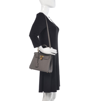 Hermes Togo Kelly Retourne 25 Etain 2 of 32