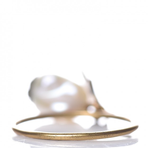 Pearl Tribale Native Ring M Aged Gold