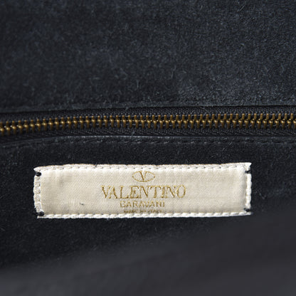 Valentino Garavani Pebbled Calfskin Medium Rockstud Rolling Glam Lock Rockstud Flap Black 8 of 10