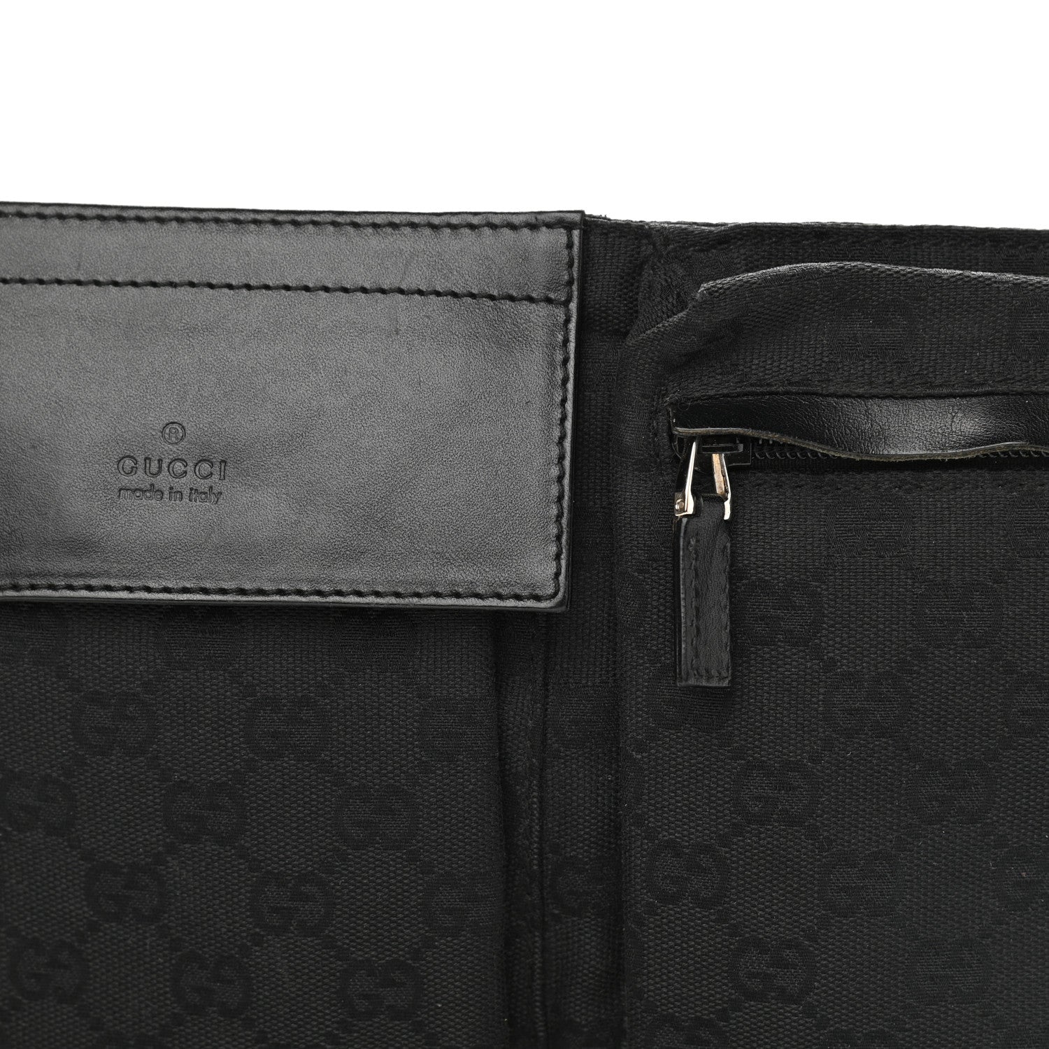 Gucci GG Monogram Double Pocket Belt Bag Black 8 of 13