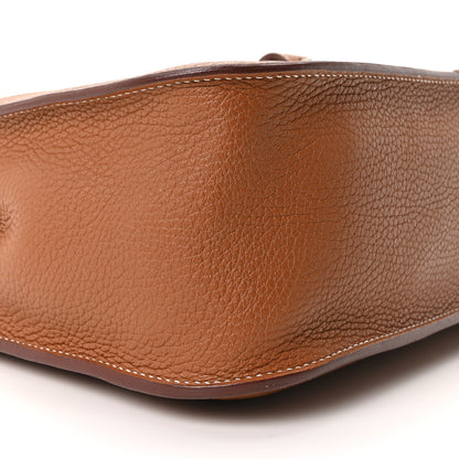 Hermes Taurillon Clemence Halzan 31 Gold 8 of 9