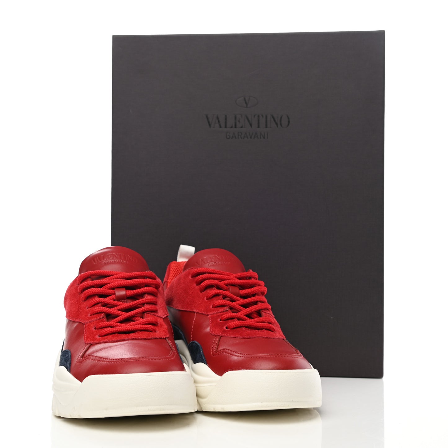 Calfskin Mens Gumboy Sneakers 39.5 Red White