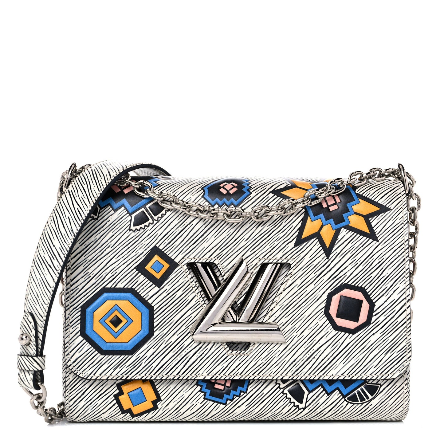 Epi Azteque Twist Shoulder Bag MM White