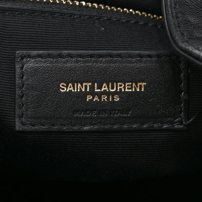 Saint Laurent Lambskin Matelasse Monogram Joe Backpack Black 6 of 9