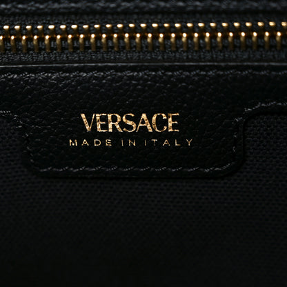 Versace Canvas Calfskin La Medusa Small Tote Tote Black 6 of 9