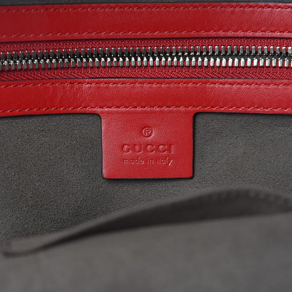 Gucci Guccissima Signature Small Day Backpack Hibiscus Red 6 of 15