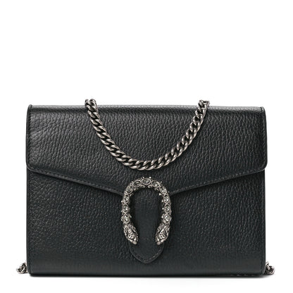 Gucci Calfskin Mini Dionysus Chain Wallet Black 1 of 12