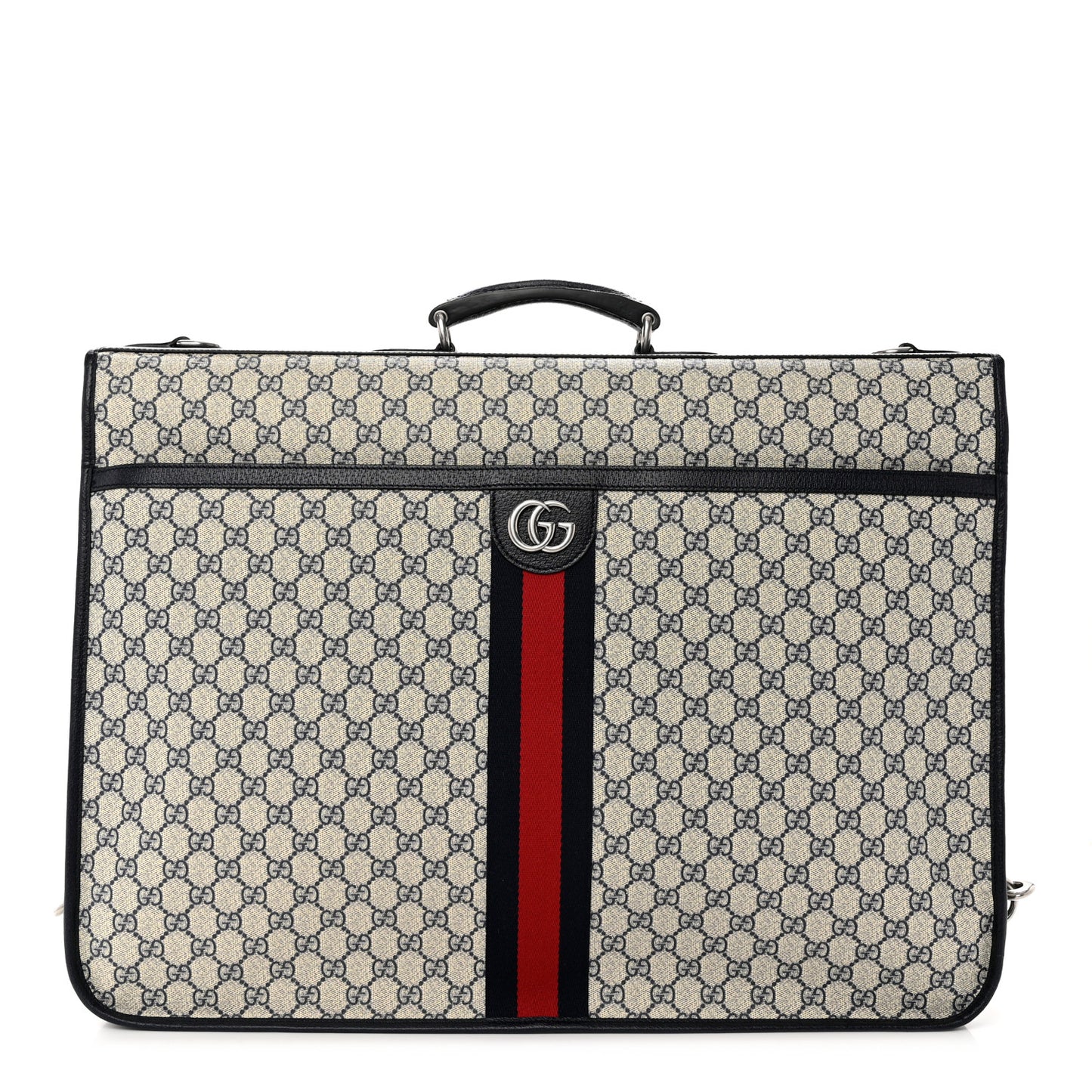 GG Supreme Monogram Web Savoy Garment Bag Beige Blue