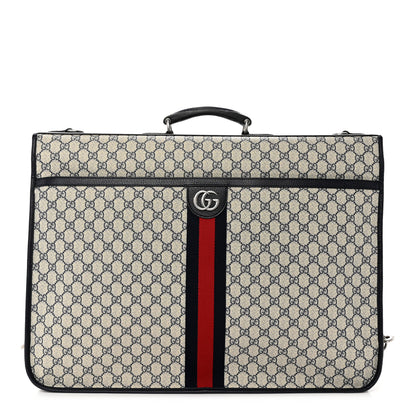 Gucci GG Supreme Monogram Web Savoy Garment Bag Beige Blue 1 of 9