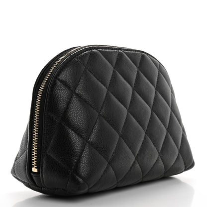 Chanel Caviar Quilted Small Cosmetic Case Black 3 of 7