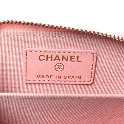 Chanel Caviar Quilted Zip Card Holder Pink 6 of 7