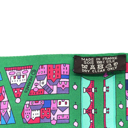 Hermes Silk Rive Droite Rive Gauche Twilly Vert Rose Bleu 3 of 3
