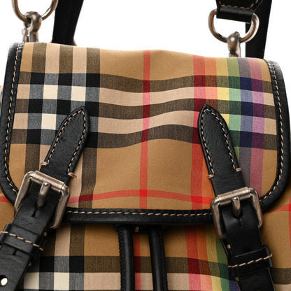Burberry Vintage Rainbow Check Small Rucksack Backpack Antique Yellow 8 of 11