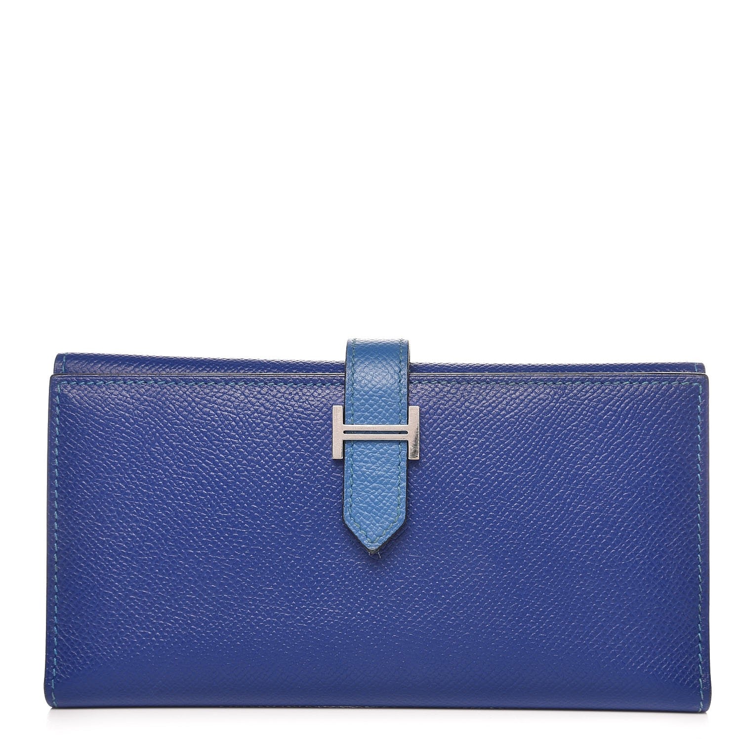 Hermes Epsom Bicolor Bearn Wallet Bleu Electrique Mykonos 1 of 7