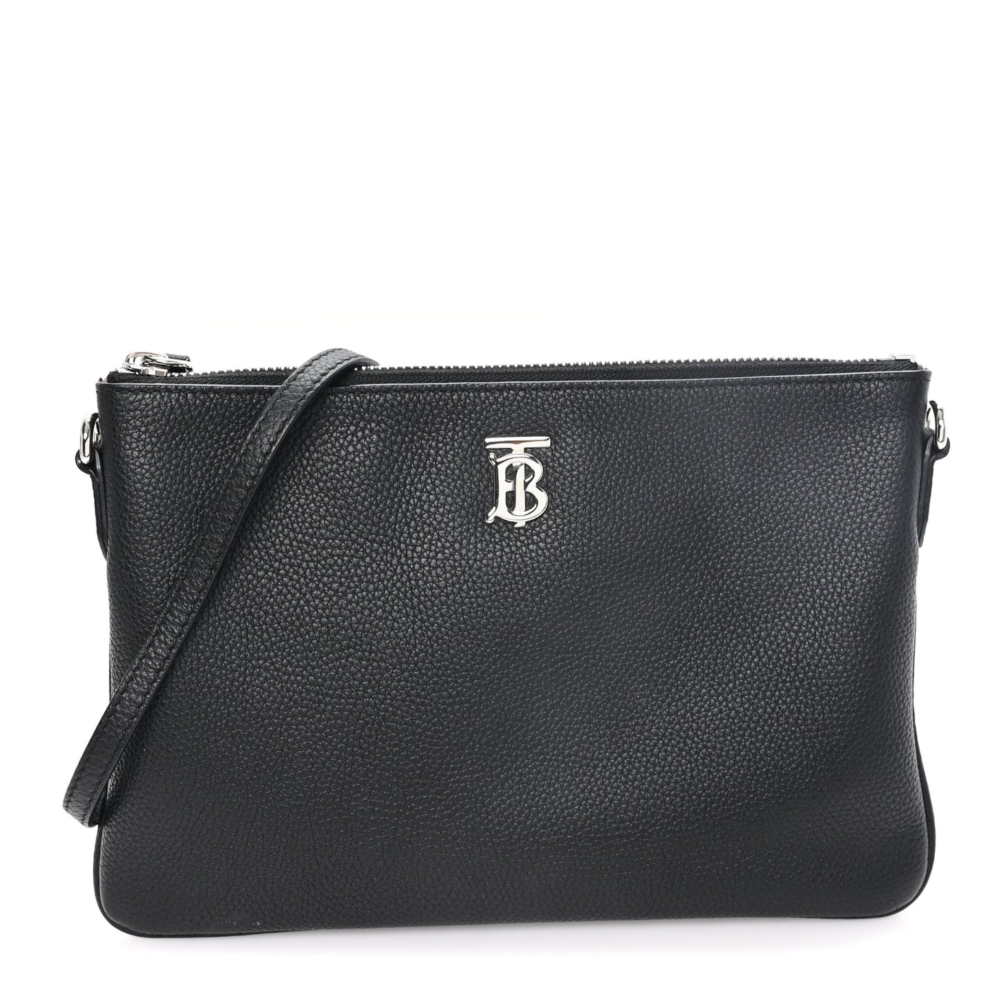 Grained Calfskin Peyton TB Crossbody Bag Black
