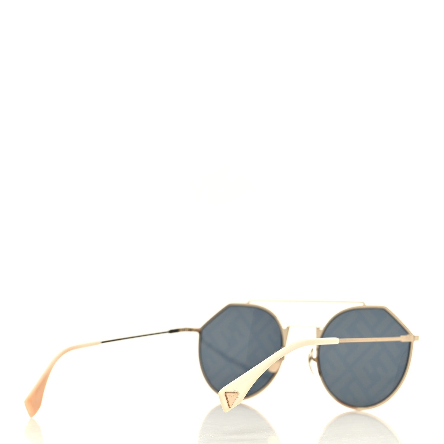 Fendi Metal Eyeline Aviator Sunglasses FF M0021/S Gold 4 of 8