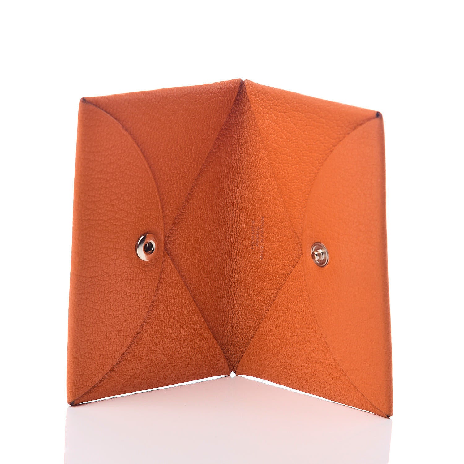 Hermes Chevre Mysore Calvi Card Case Orange 5 of 5