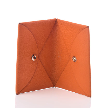 Hermes Chevre Mysore Calvi Card Case Orange 5 of 5