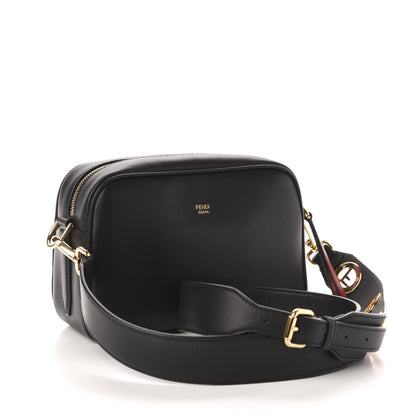 Fendi Vitello Century F is Fendi Bi-Color FF 1974 Embossed Camera Case Maya Black 3 of 12