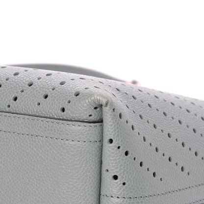 Chanel Perforated Grained Calfskin Large Shopping Tote Green 12 of 15
