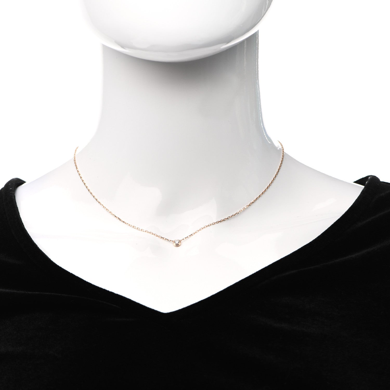 Cartier 18K Pink Gold Diamond SM D'Amour Pendant Necklace 2 of 6