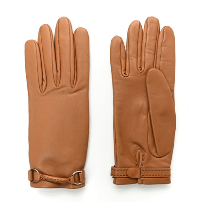 Hermes Lambskin Gloves 7 Brown 2 of 4