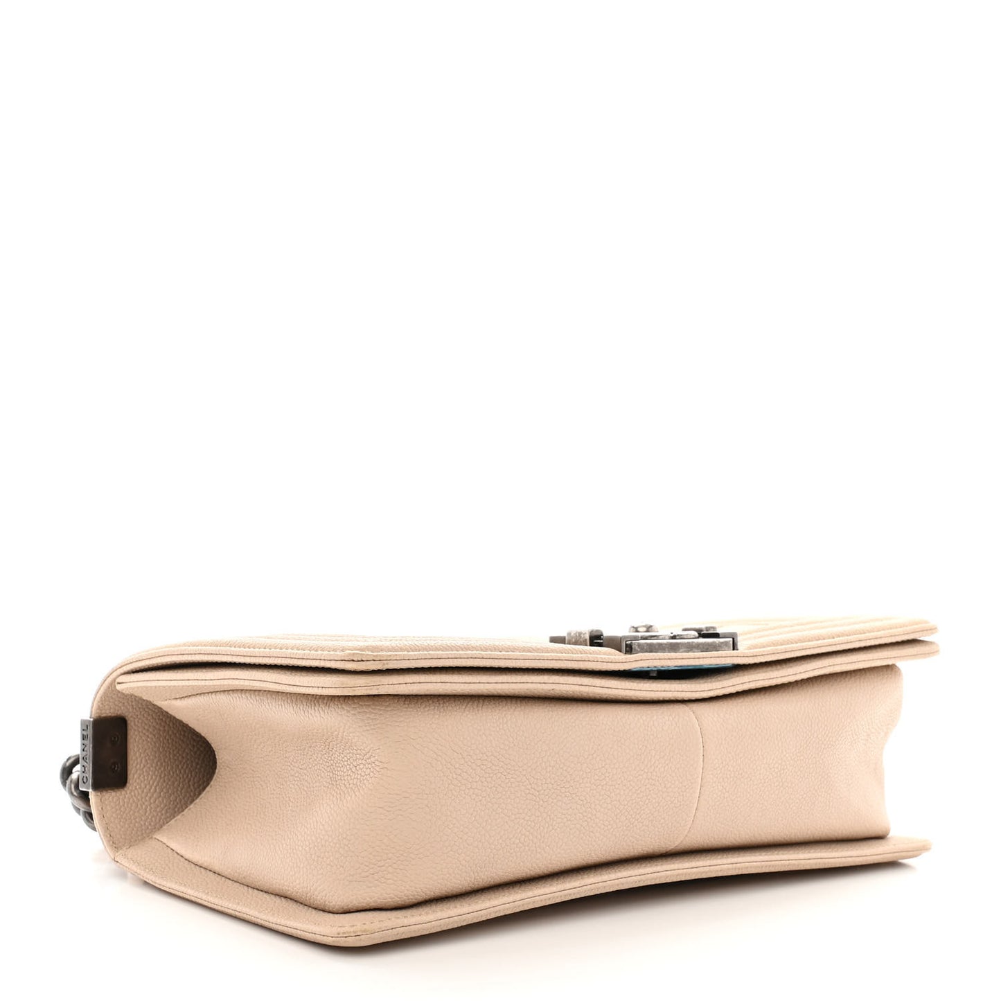 Caviar Quilted Medium Boy Flap Beige