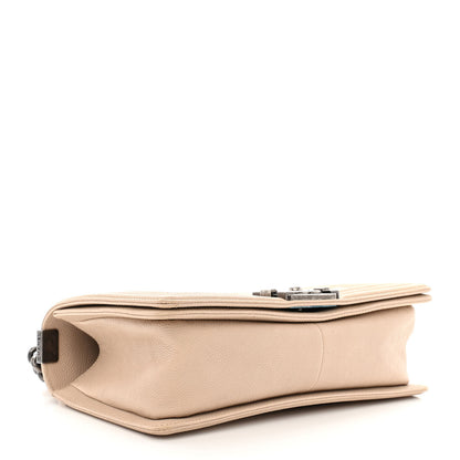 Chanel Caviar Quilted Medium Boy Flap Beige 4 of 11
