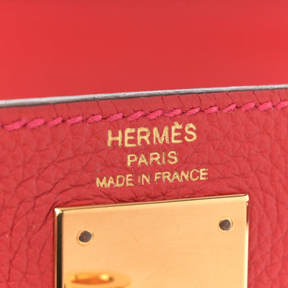 Hermes Togo Kelly Retourne 28 Rouge Casaque 6 of 13