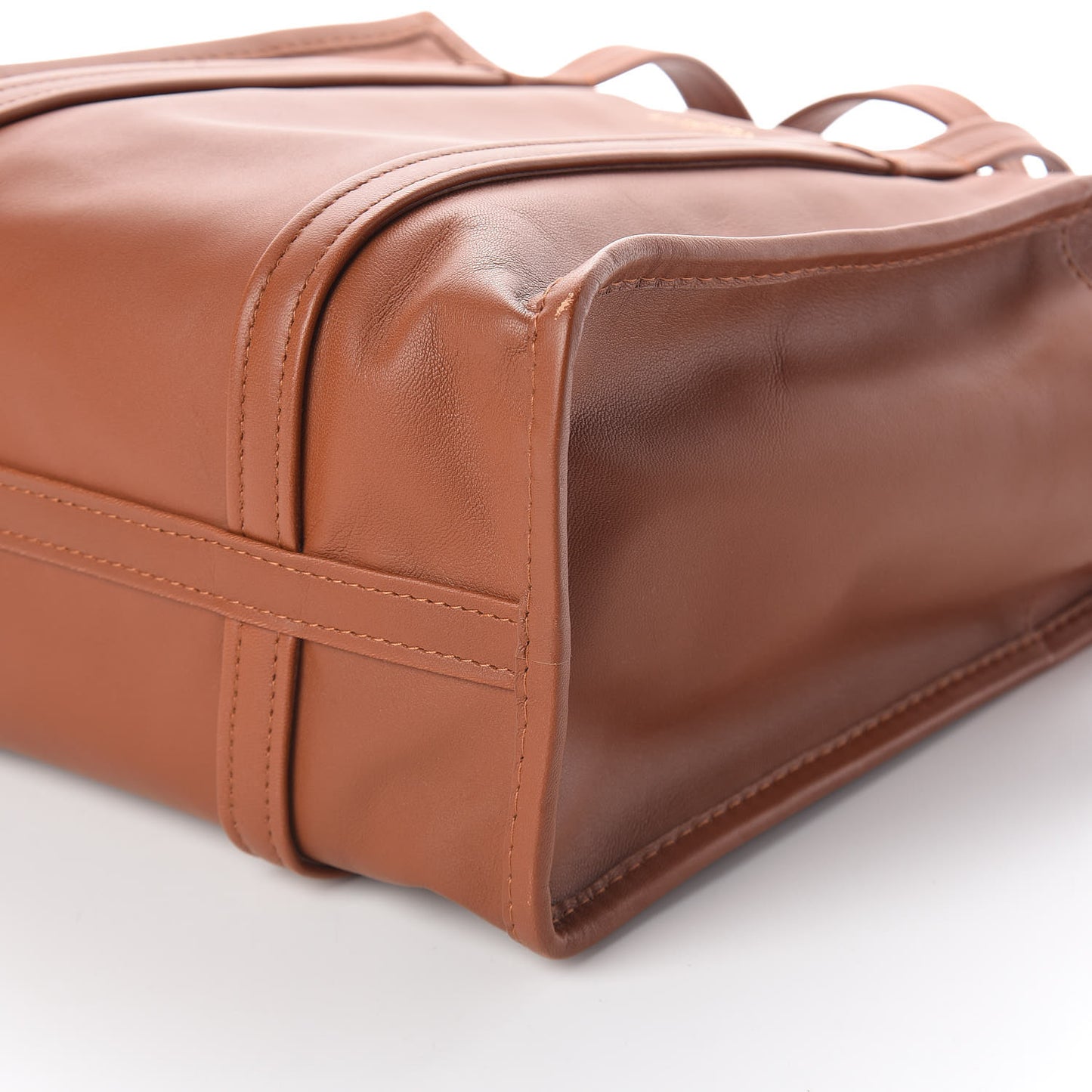 Agneau S Bazar Shopper Tote Marron Fauve