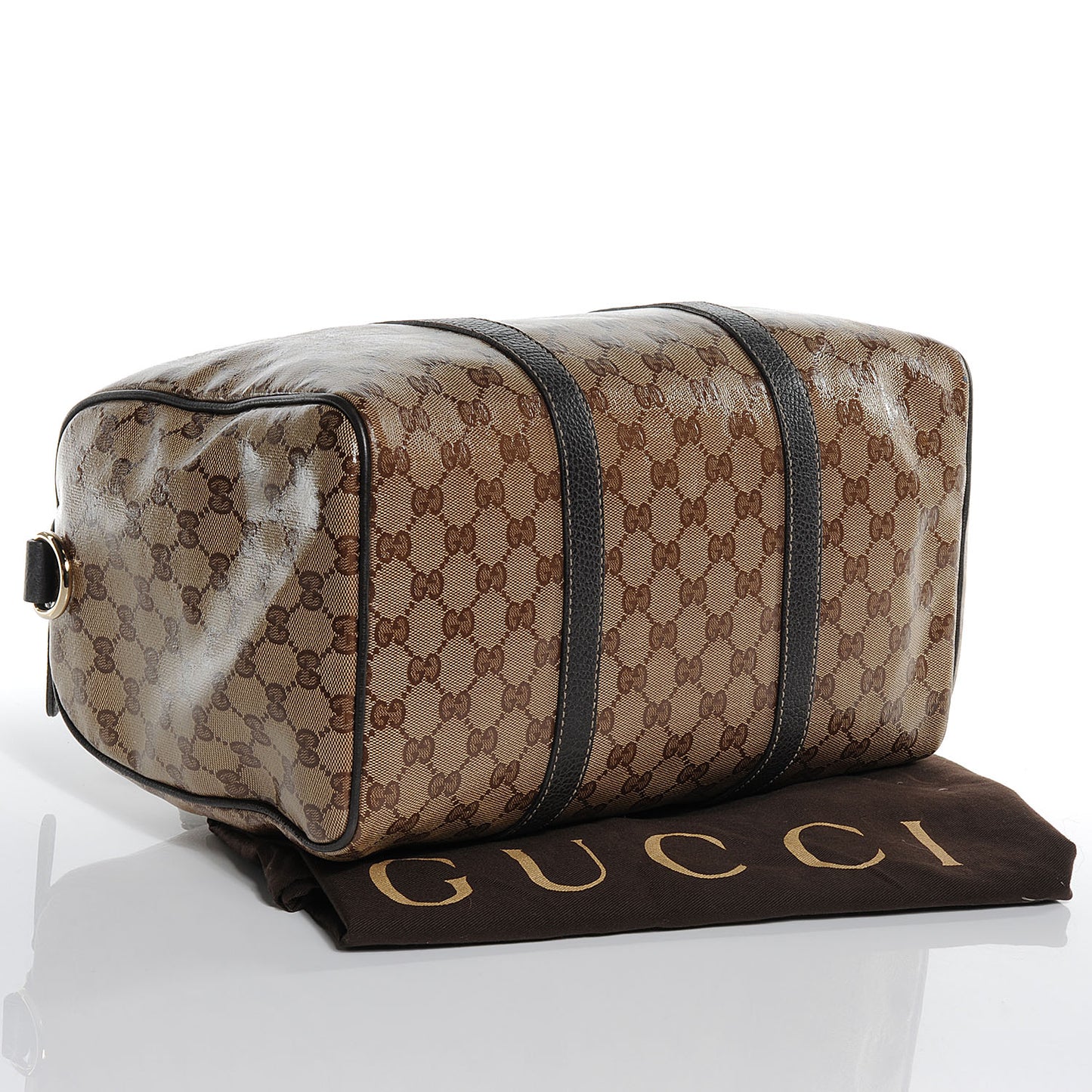 Crystal Monogram Dollar Calfskin Medium Joy Boston Beige Ebony Testa di Moro
