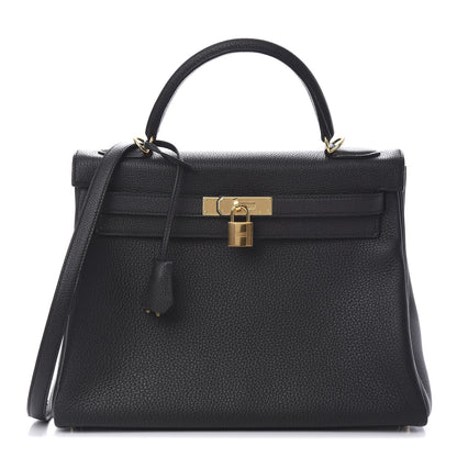Hermes Togo Kelly Retourne 32 Black 1 of 12