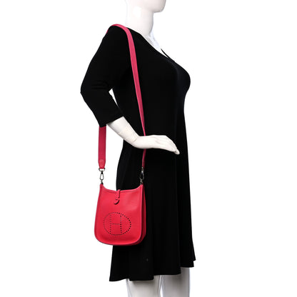 Hermes Taurillon Clemence Evelyne TPM Rose Extreme 2 of 10