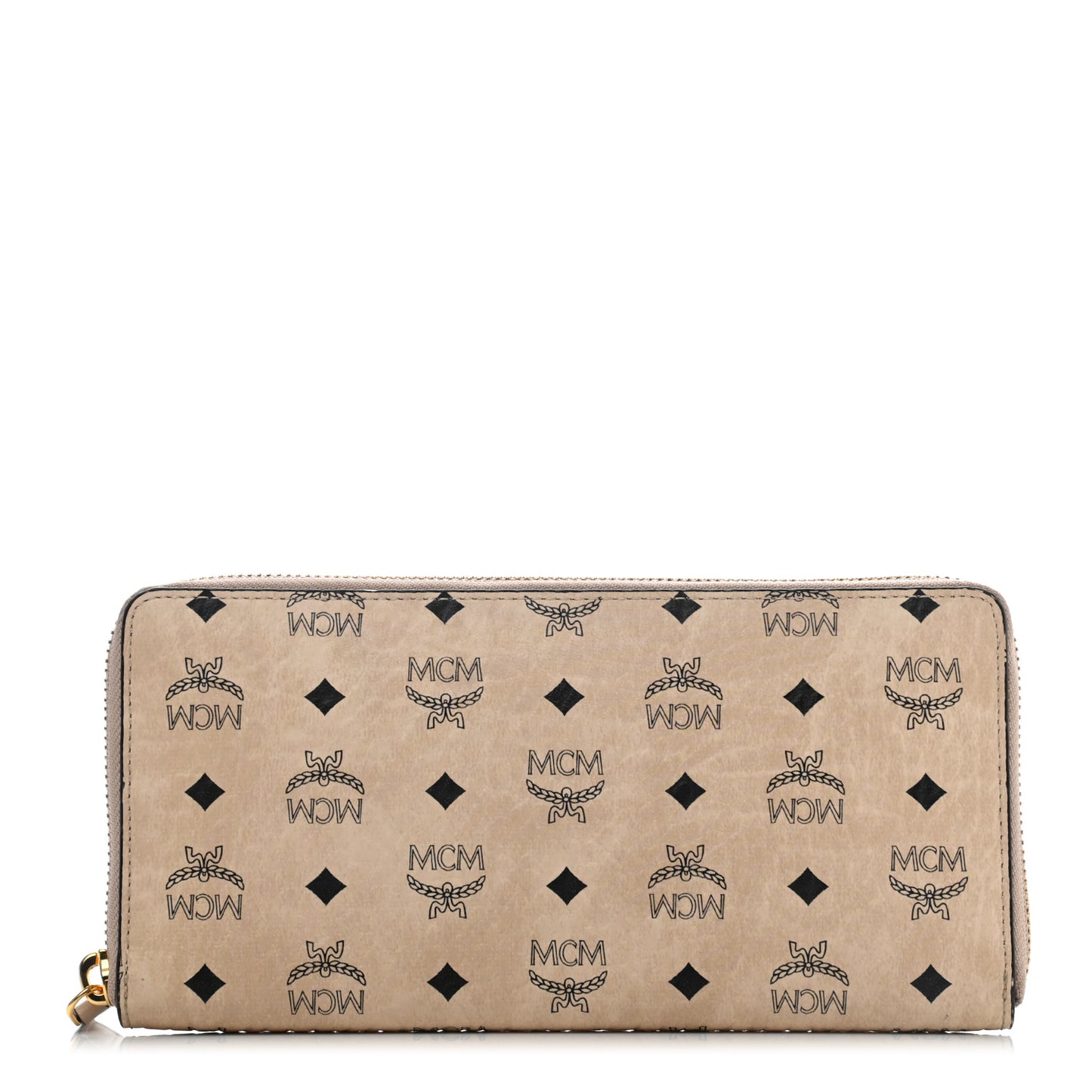 Visetos Large Zip Around Wallet Beige