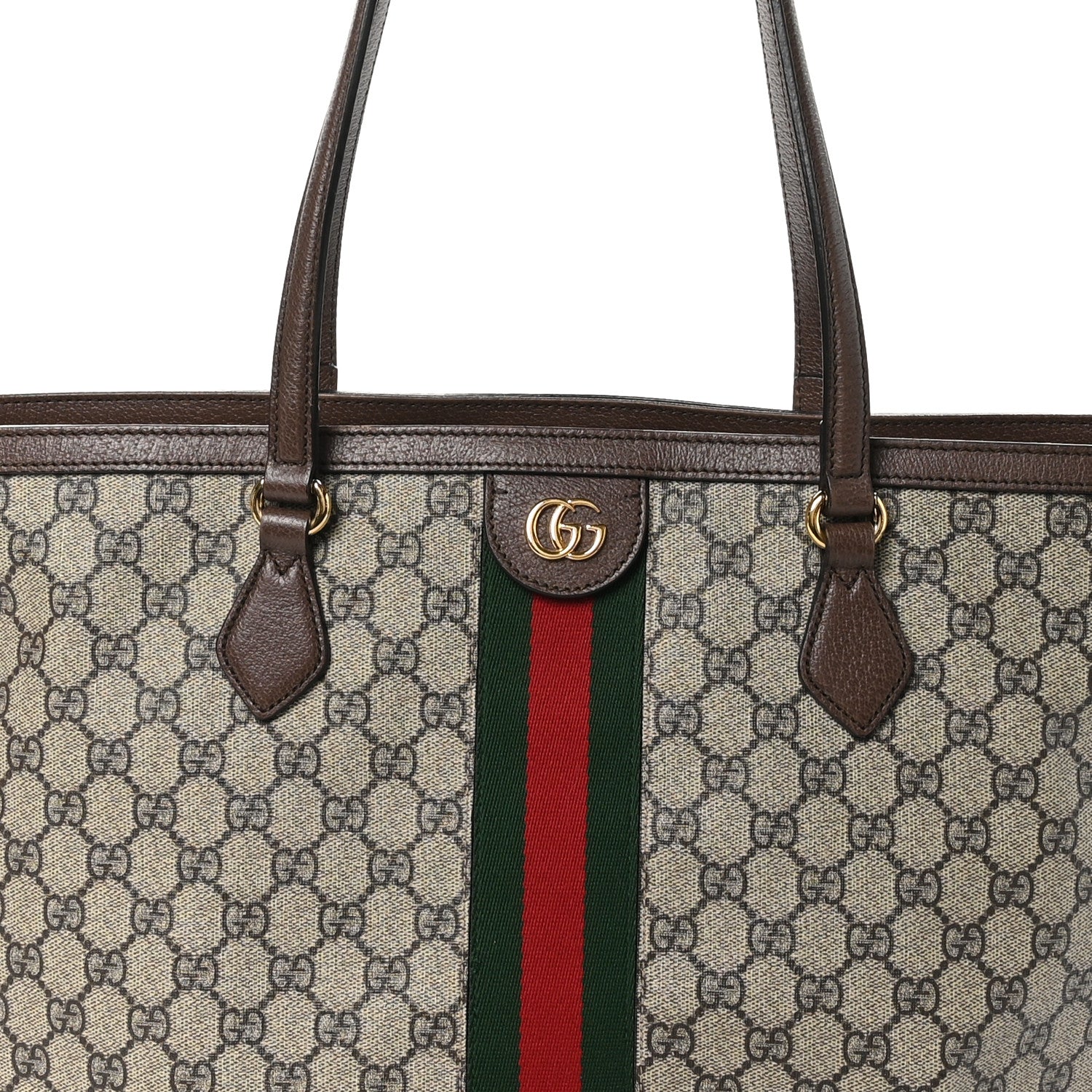 Gucci GG Supreme Monogram Medium Ophidia Shopping Tote Brown 8 of 14