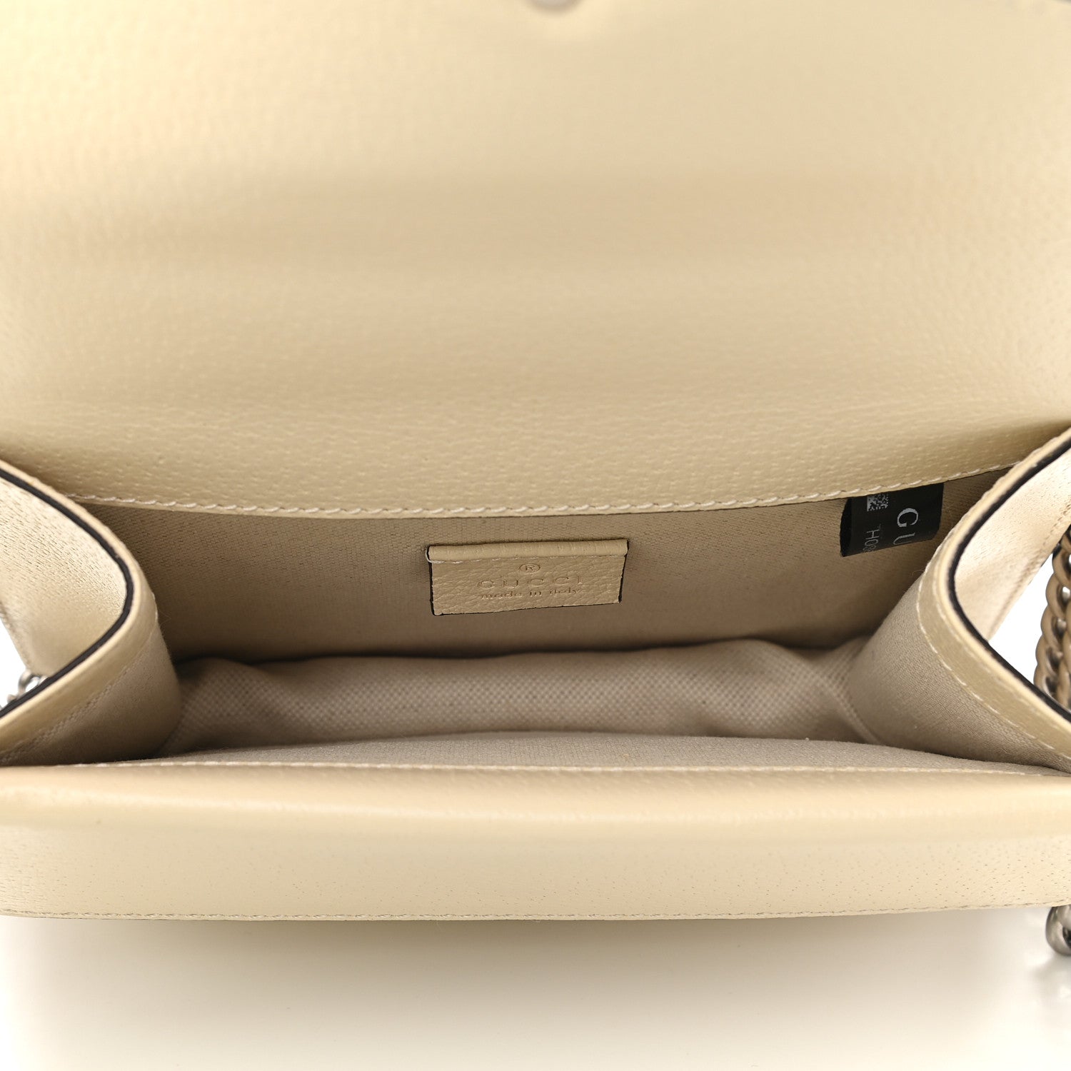 Gucci Textured Calfskin Crystal Mini Dionysus Shoulder Bag Mystic White 5 of 9
