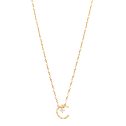 Chanel 18K Yellow Gold Diamond Coco Crush C Necklace 1 of 4