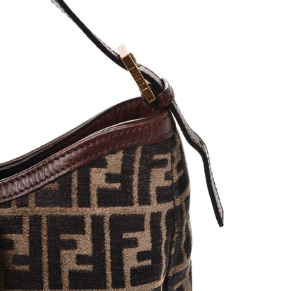Fendi Velvet Zucca Vitello Forever Hobo Fango Grigio Bruciato 8 of 10