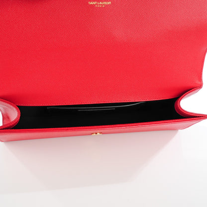 Saint Laurent Grain De Poudre Cassandre Clutch Red 5 of 8