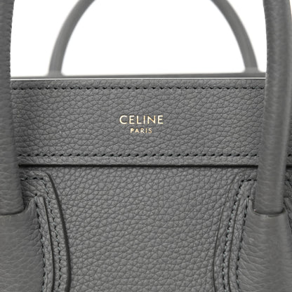 Celine Baby Drummed Calfskin Nano Luggage Kohl 7 of 11