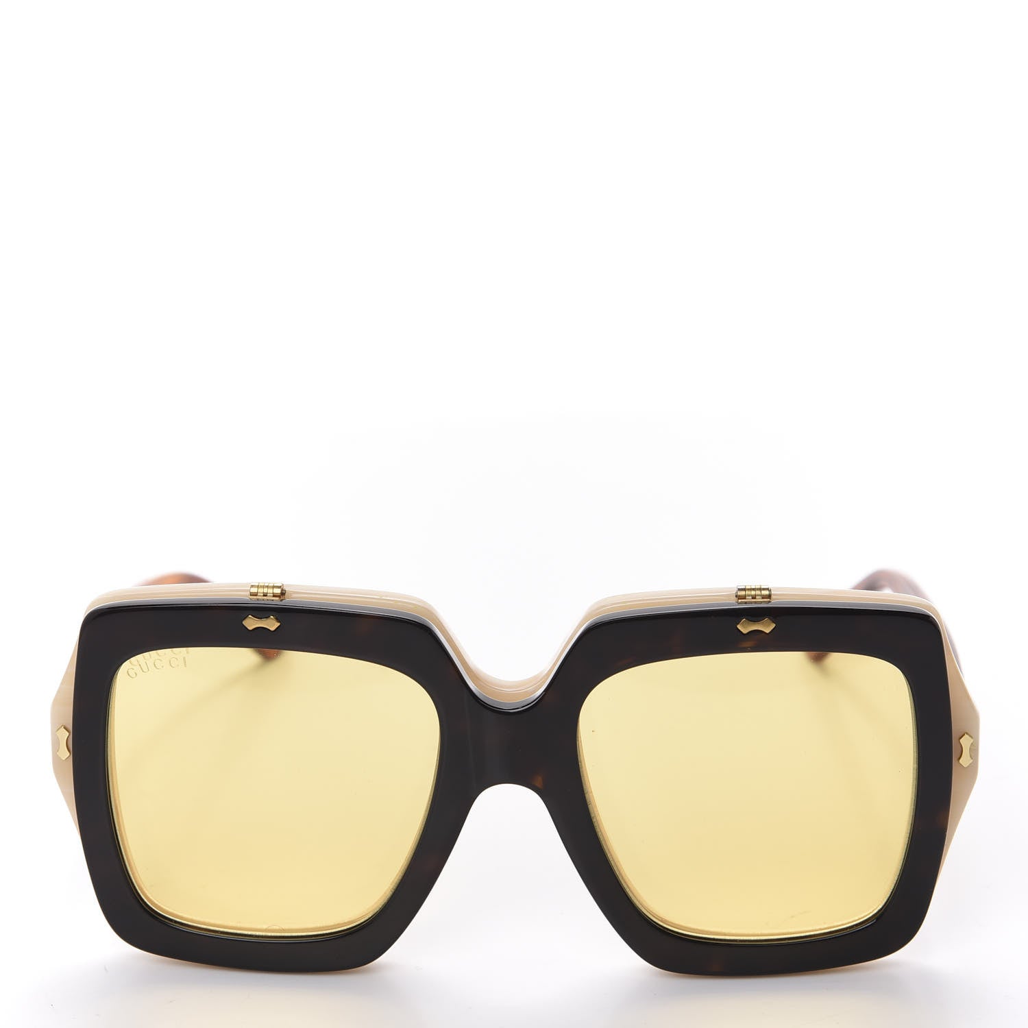 Gucci Acetate Oversized Flip Up Sunglasses GG0088S Tortoise 3 of 9