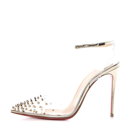 Christian Louboutin PVC Specchio Spikoo 100 Pumps 35.5 Light Gold 1 of 7