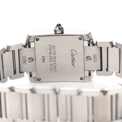 Cartier Stainless Steel Blue Mother of Pearl 20mm Tank Francaise Quartz Watch 4 of 5