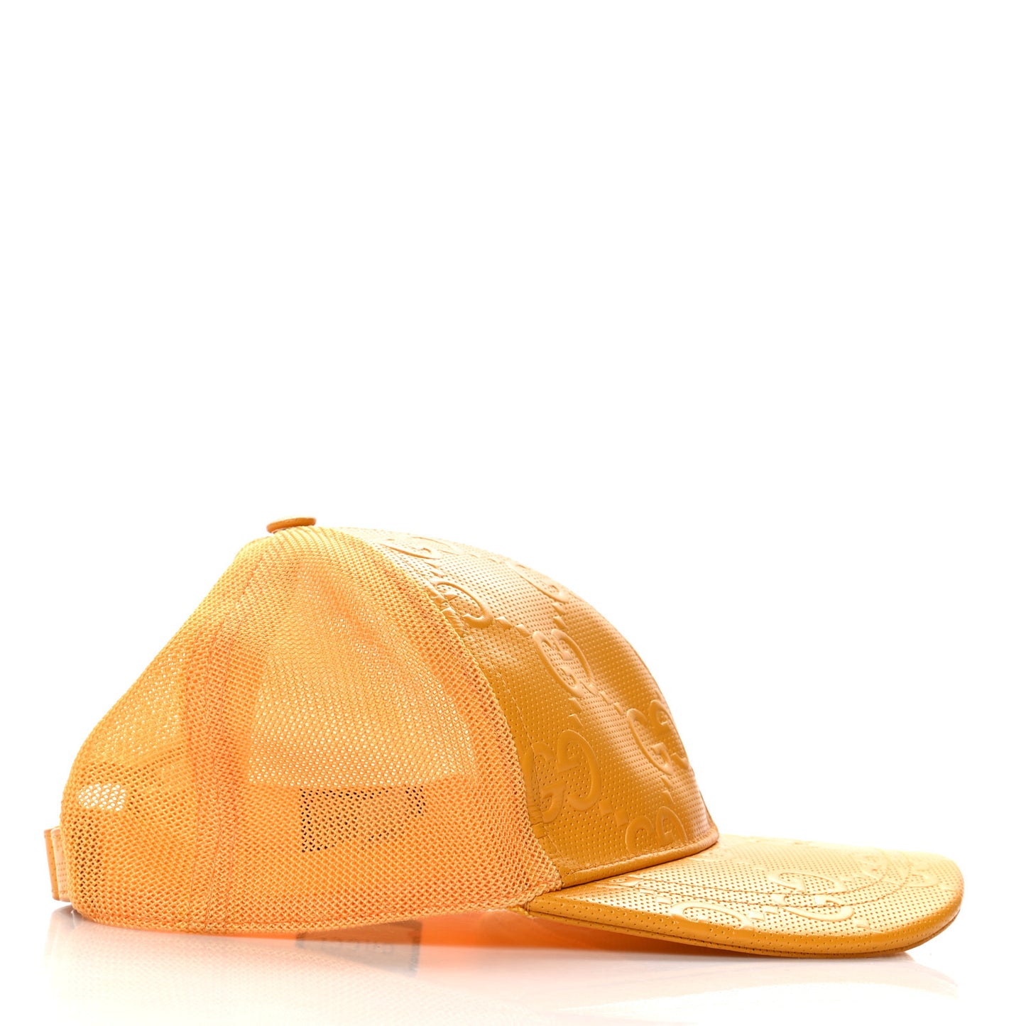 Calfskin Mesh GG Tennis Embossed Gary Baseball Hat 58 Tangerine