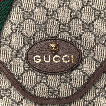 Gucci GG Supreme Monogram Web Medium Neo Vintage Flap Messenger Bag Beige New Acero 10 of 12