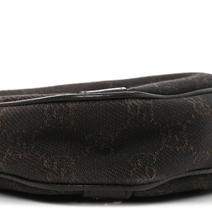 Gucci Denim Monogram Abbey D Ring Hobo Brown 8 of 9