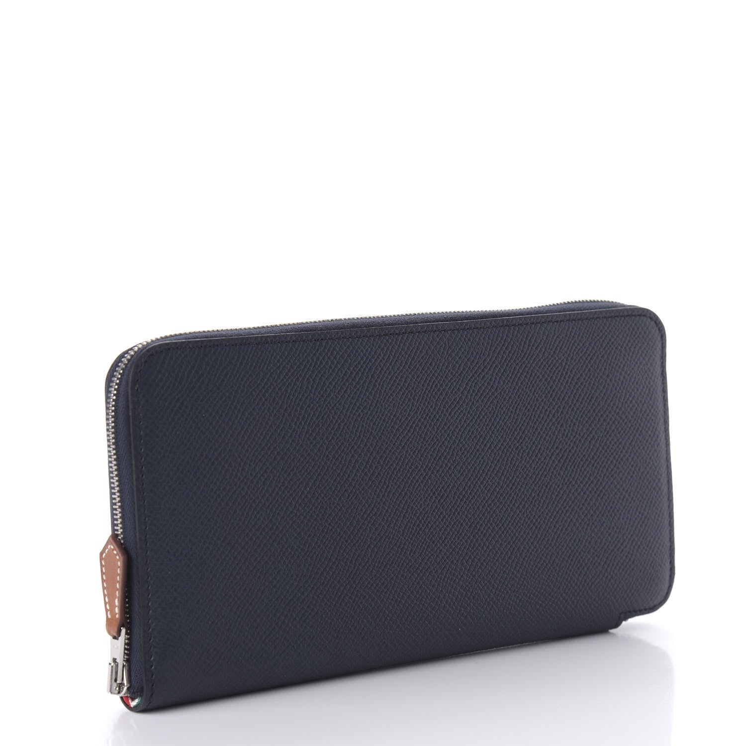 Hermes Epsom Silk'In Wallet Bleu Indigo Rouge De Coeur 3 of 10