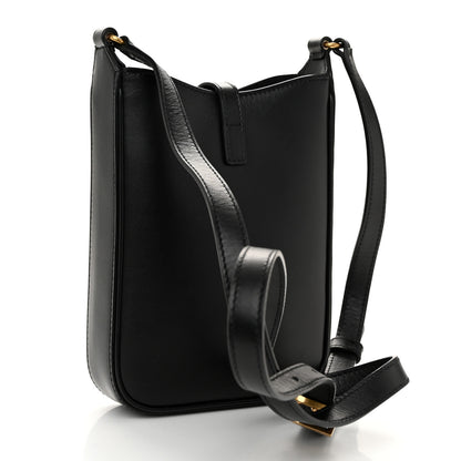 Saint Laurent Smooth Calfskin Mini Le 5 A 7 Vertical Hobo Black 3 of 10